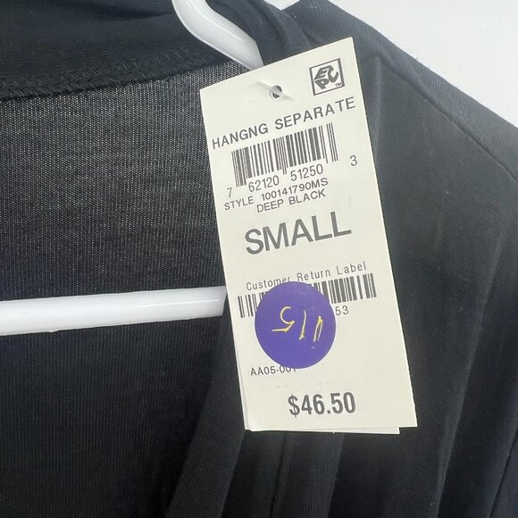 NWT Jenni Intimates Rayon Black Long Sleeve Lightweight Tie Robe Women Small - Picture 5 of 7